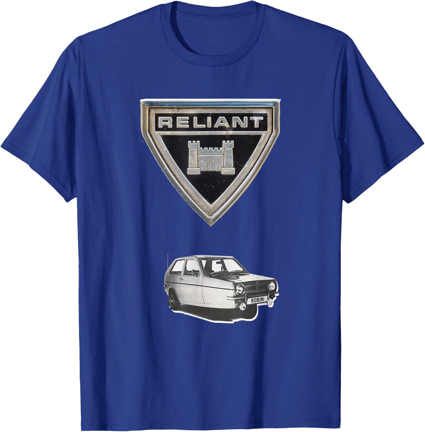 Classic 3-Wheel Car Reliant Robin MK T-Shirt - T-Shirt | Royal