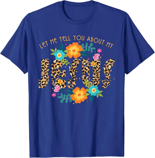 Leopard Print Let Me Tell You About My Jesus Religious T-Shirt - T-Shirt | Royal