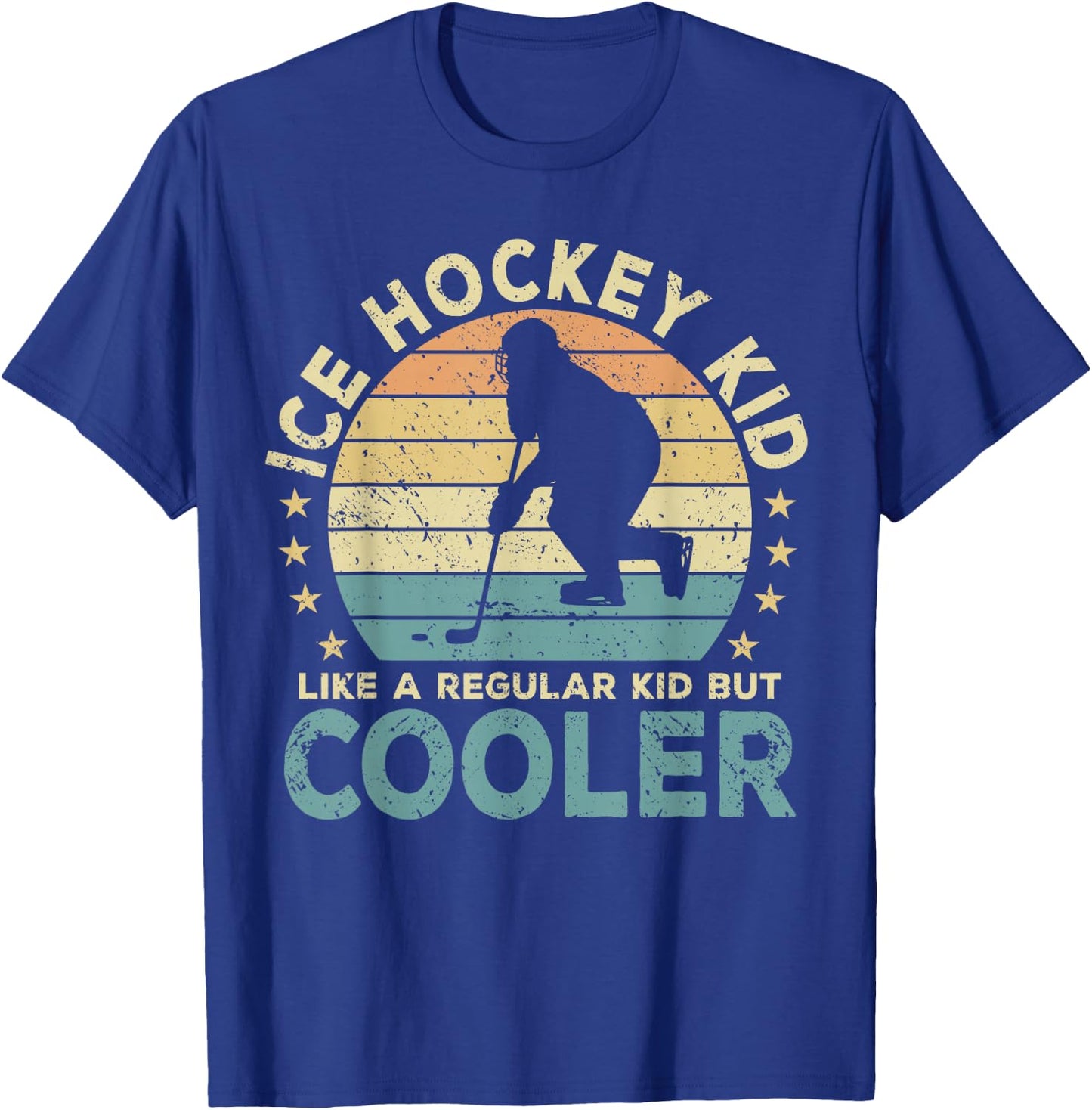 Ice Hockey Kid Hockey Player Funny T-Shirt - T-Shirt | Royal