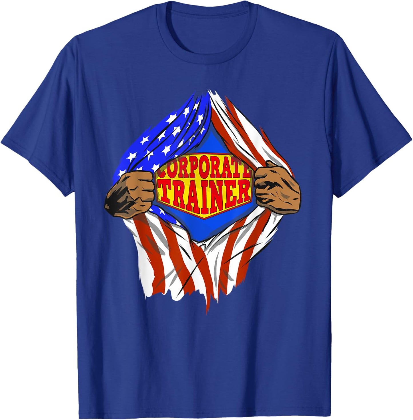 Funny Super Corporate Trainer Hero Job T-Shirt - T-Shirt | Royal