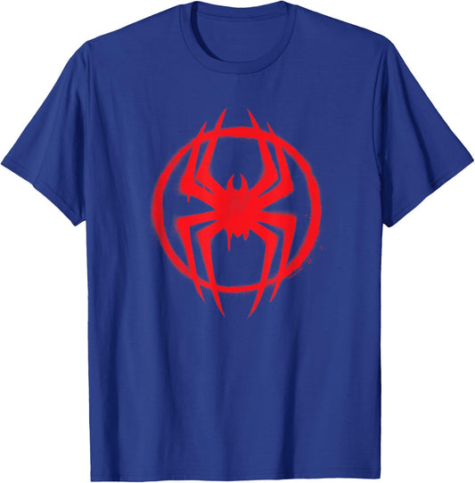 Marvel Spider-Man Across The Spider-Verse Part 1 Miles Logo T-Shirt - T-Shirt | Royal