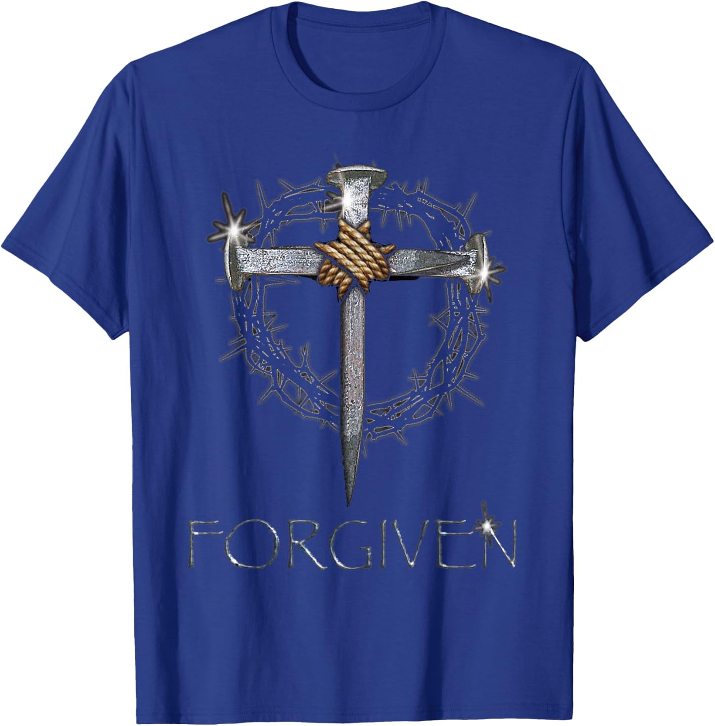 Forgiven - 3 nails + 1 cross = 4 given T-Shirt - T-Shirt | Royal