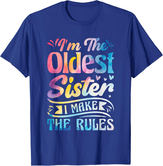 Oldest Sister Shirt I Make The Rules 3 Sisters Matching T-Shirt - T-Shirt | Royal