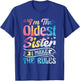 Oldest Sister Shirt I Make The Rules 3 Sisters Matching T-Shirt - T-Shirt | Royal