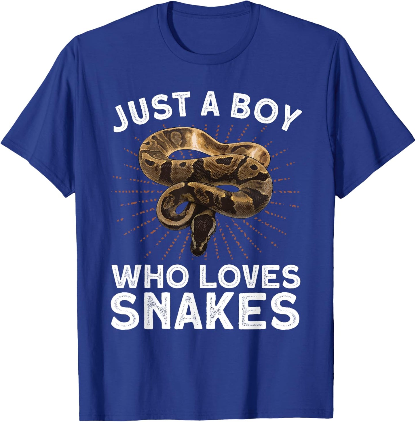 Funny Snake Art For Boys Kids Men Reptile Animal Snake Lover T-Shirt - T-Shirt | Royal