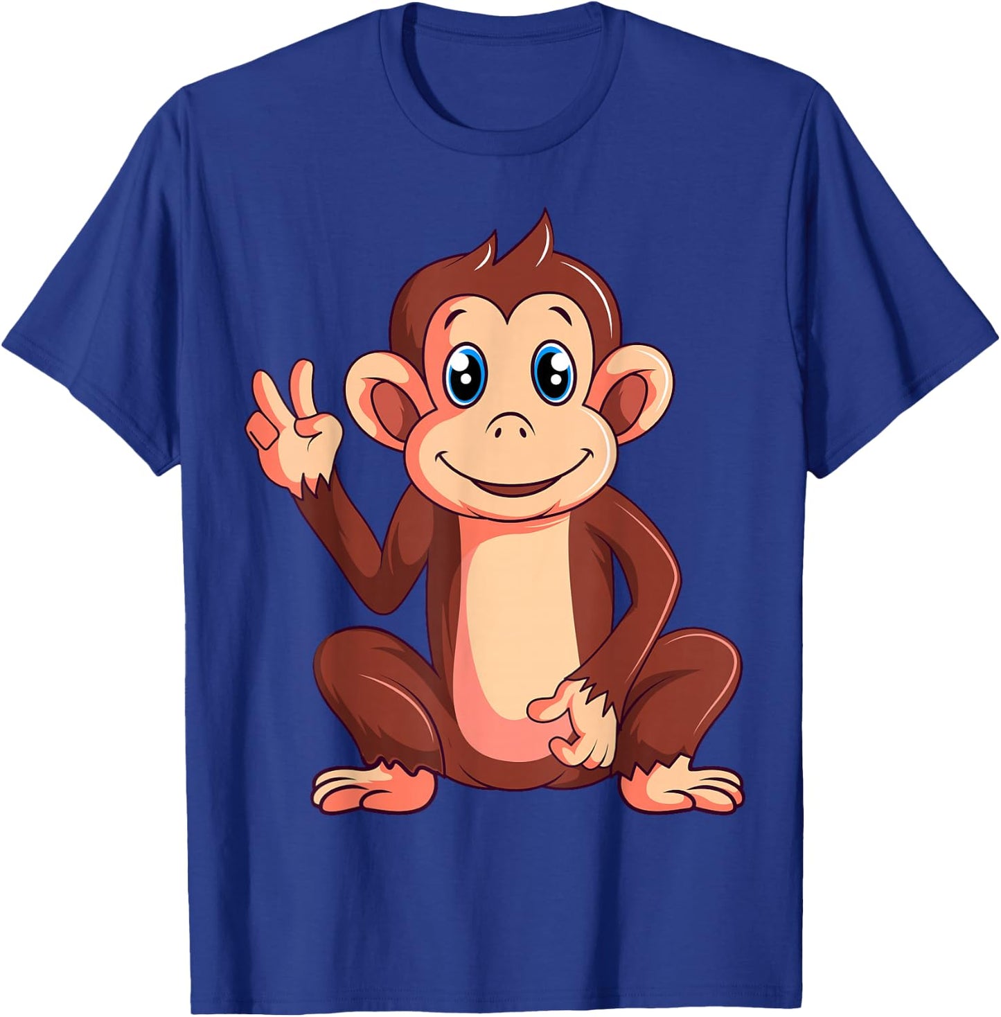 Monkey Lover Kids Boys Girls Women T-Shirt - T-Shirt | Royal