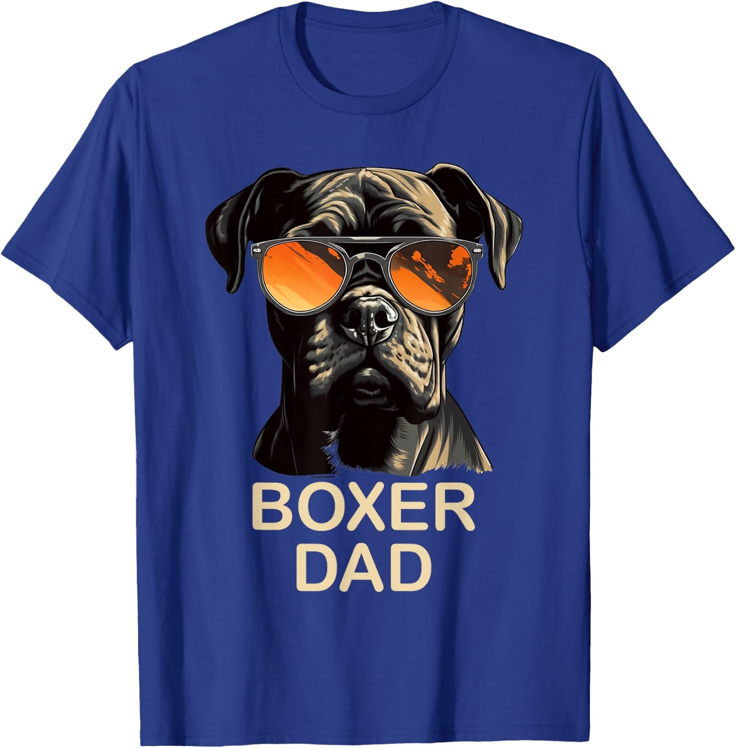 Boxer Dad Dog Owner Gift Funny Boxer Dog Lover Dad T-Shirt - T-Shirt | Royal