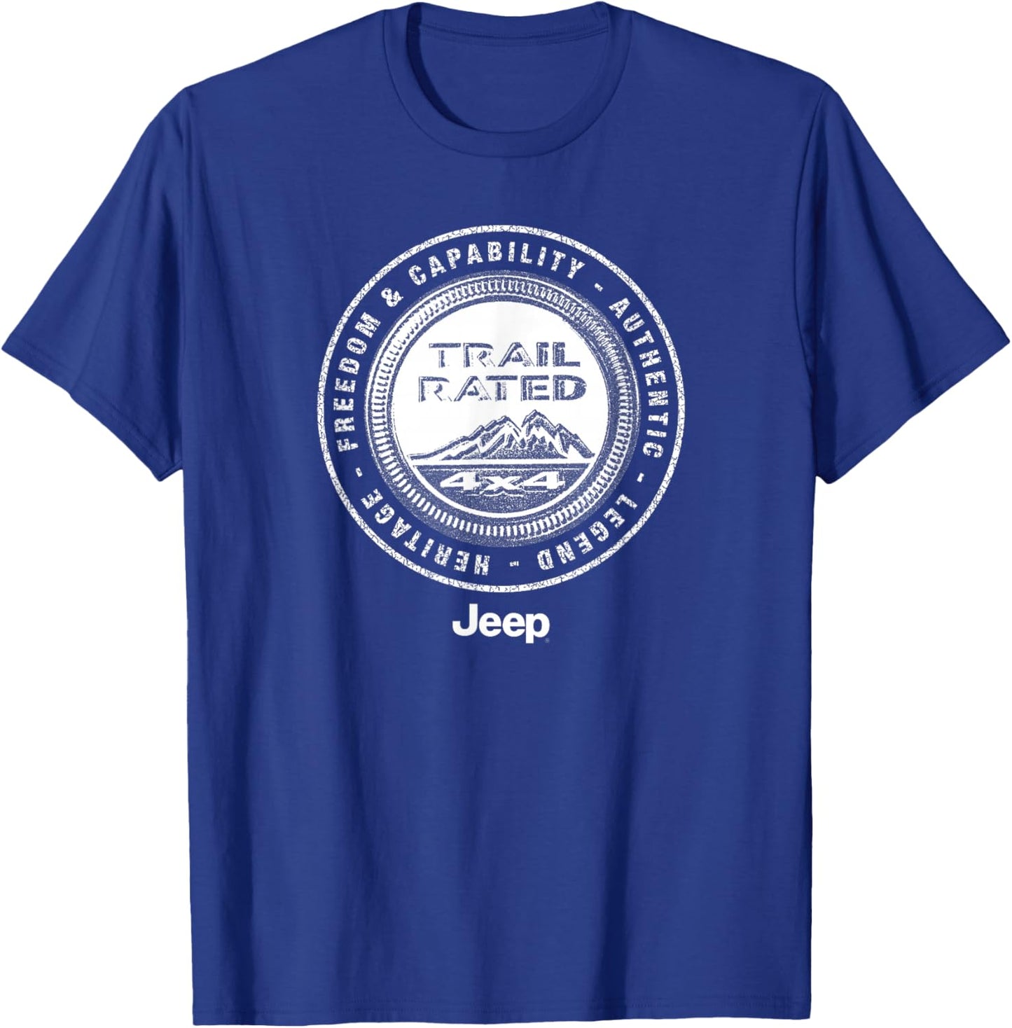 Jeep Trail Rated - Officially Licensed T-Shirt - T-Shirt | Royal