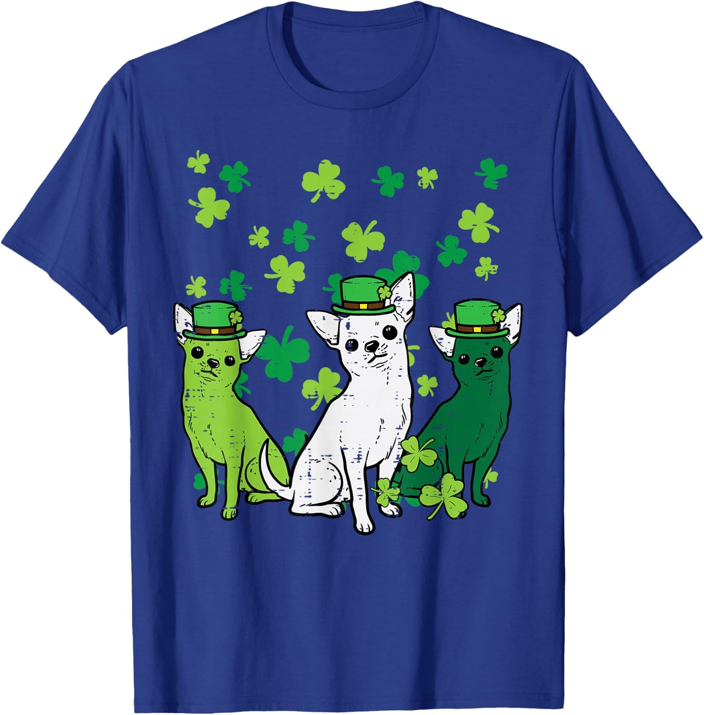 St Patricks Day Chihuahuas Dog Saint Paddys Men Women Kids T-Shirt - T-Shirt | Royal