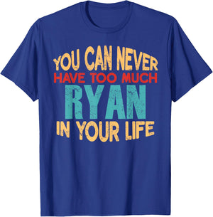 Funny Ryan Personalized First Name Joke Item T-Shirt - T-Shirt | Royal