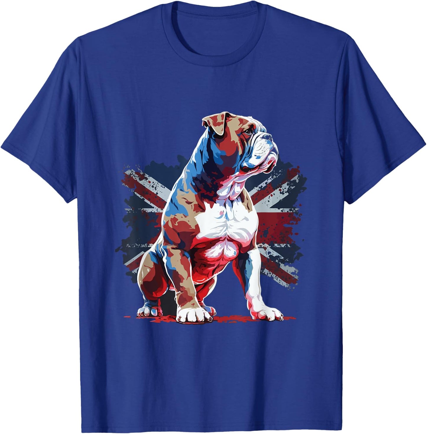 British Bulldog with union jack flag T-Shirt - T-Shirt | Royal