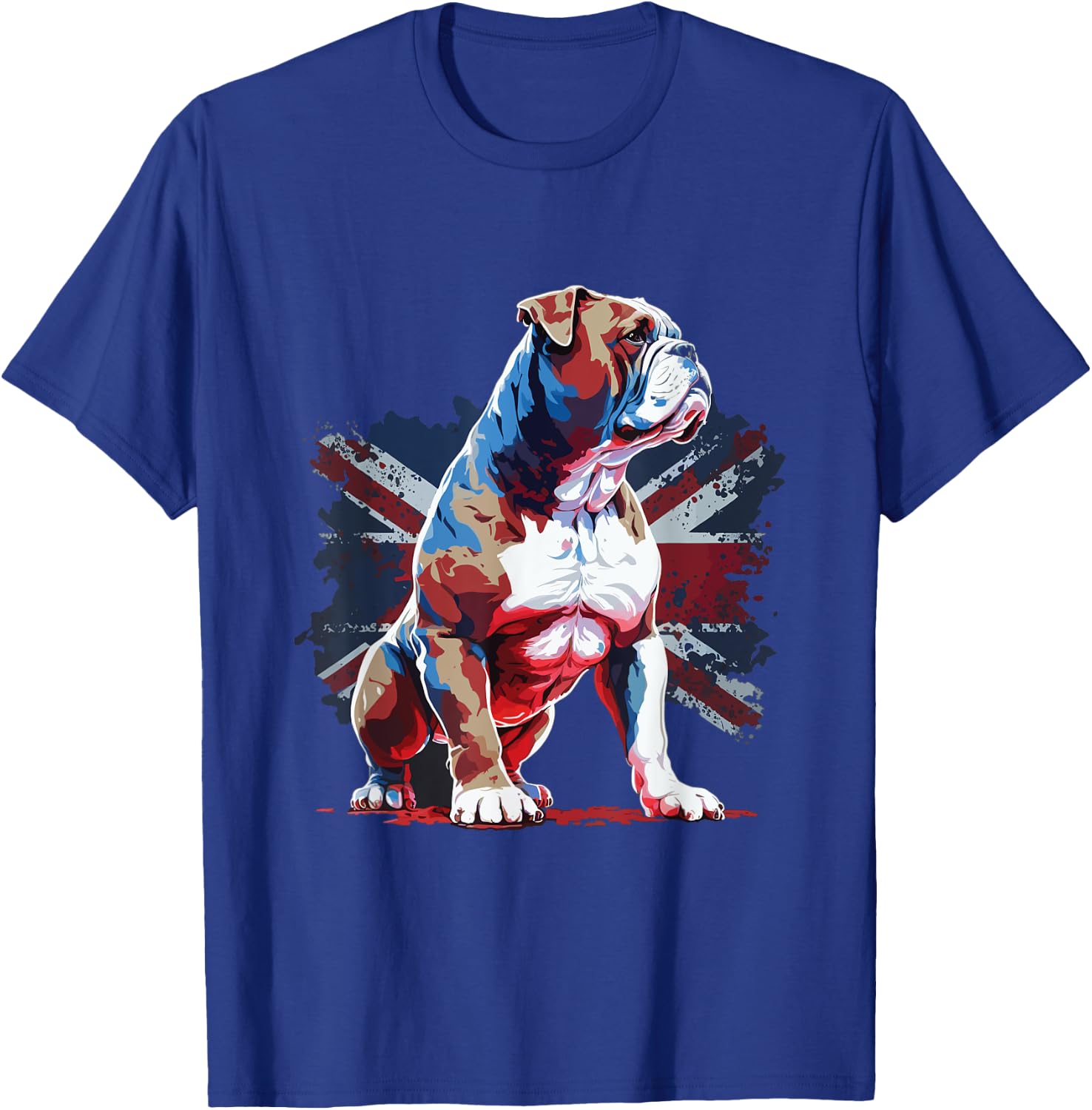 British Bulldog with union jack flag T-Shirt - T-Shirt | Royal
