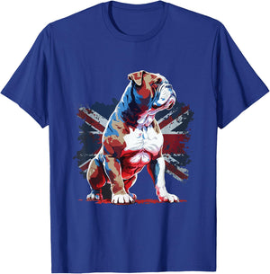 British Bulldog with union jack flag T-Shirt - T-Shirt | Royal
