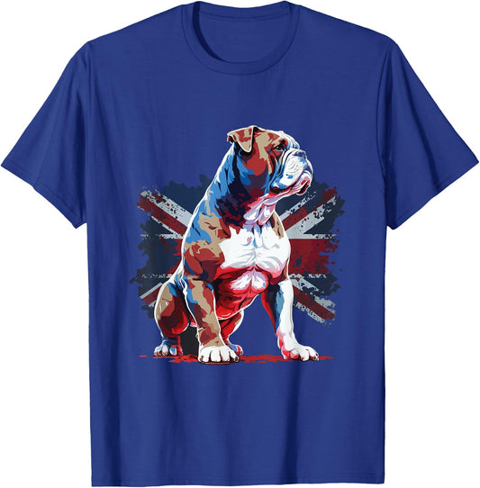 British Bulldog with union jack flag T-Shirt - T-Shirt | Royal
