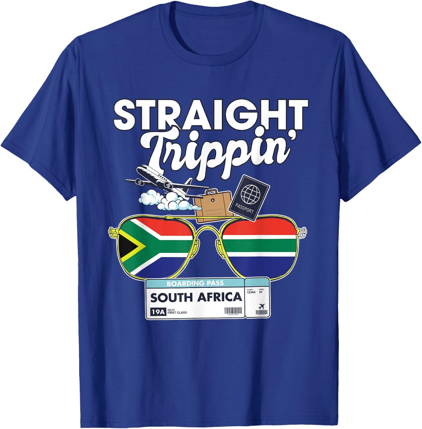Straight Trippin' South Africa Vacation Tour Travel Trip T-Shirt - T-Shirt | Royal