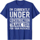 I'm Currently Under Construction Thank You For Your Patience T-Shirt - T-Shirt | Royal