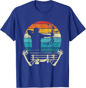 Retro Vintage Archery Girl - Bow Arrow Archer Bowhunting T-Shirt - T-Shirt | Royal
