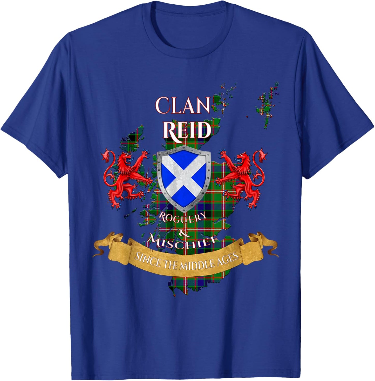 Reid Scottish Family Clan Middle Ages Mischief T-Shirt - T-Shirt | Royal
