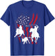 Rodeo Team Roping - Horse Riding Equestrian Header Heeler T-Shirt - T-Shirt | Royal