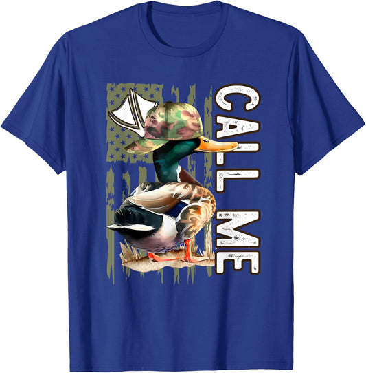 Call Me Mallard Duck Hunter Hunting Season Cute Duck Hunting T-Shirt - T-Shirt | Royal