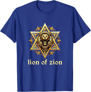 Lion of Zion Lion Of Judah Star Of David Jamaica Rasta T-Shirt - T-Shirt | Royal