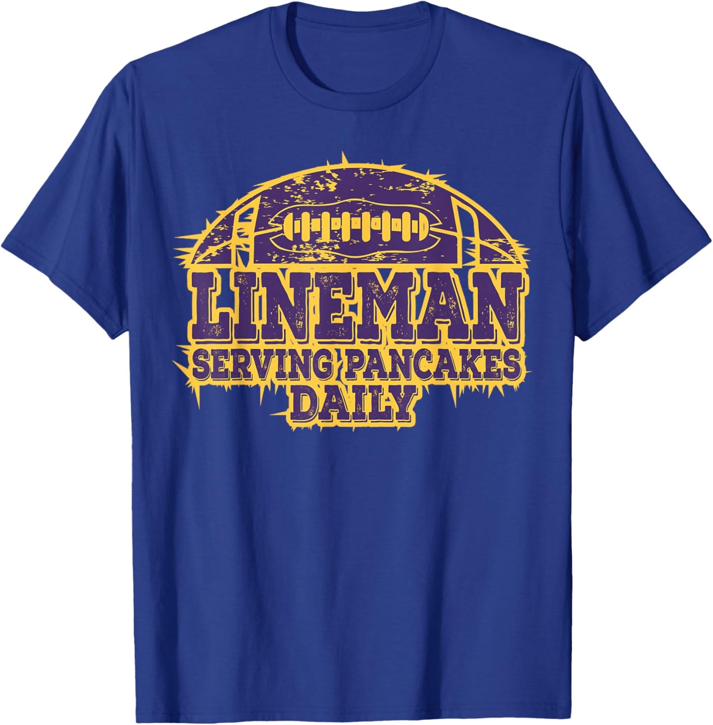 purple football pancake for purple and golds , Black T-Shirt - T-Shirt | Royal