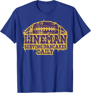 purple football pancake for purple and golds , Black T-Shirt - T-Shirt | Royal
