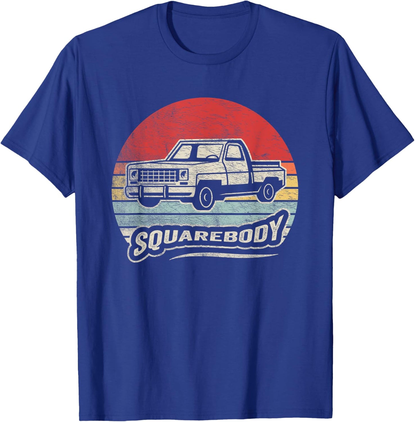 Pickup Truck Gift Retro Classic Square Body Truck Squarebody T-Shirt - T-Shirt | Royal