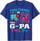 Free Throws or Pink Bows G-pa Loves You Gender Reveal T-Shirt - T-Shirt | Royal