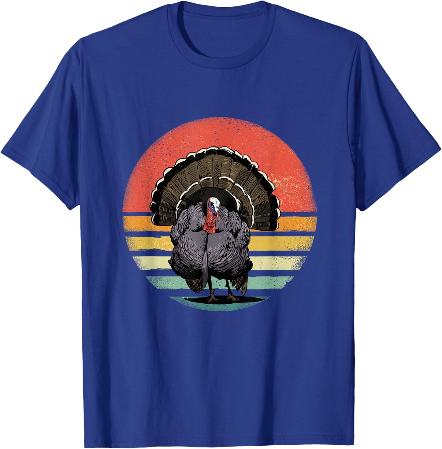 Retro Vintage Wild Turkey Bird Thanksgiving Turkey Hunting T-Shirt - T-Shirt | Royal