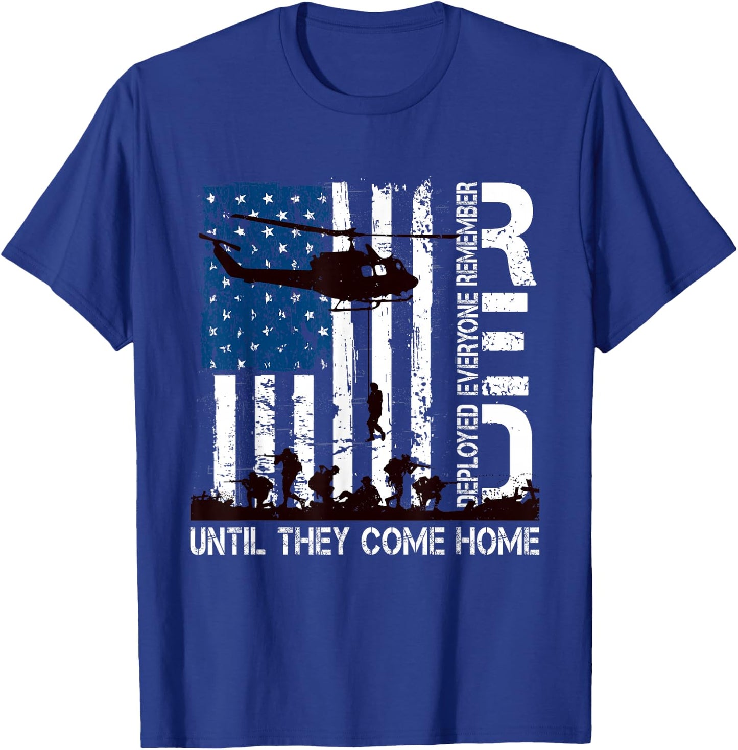 Red Friday Until They Come Home Distressed R.E.D. US Flag T-Shirt - T-Shirt | Royal