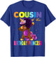 Dabbing Unicorn Afro Cousin of the Birthday Princess T-Shirt - T-Shirt | Royal
