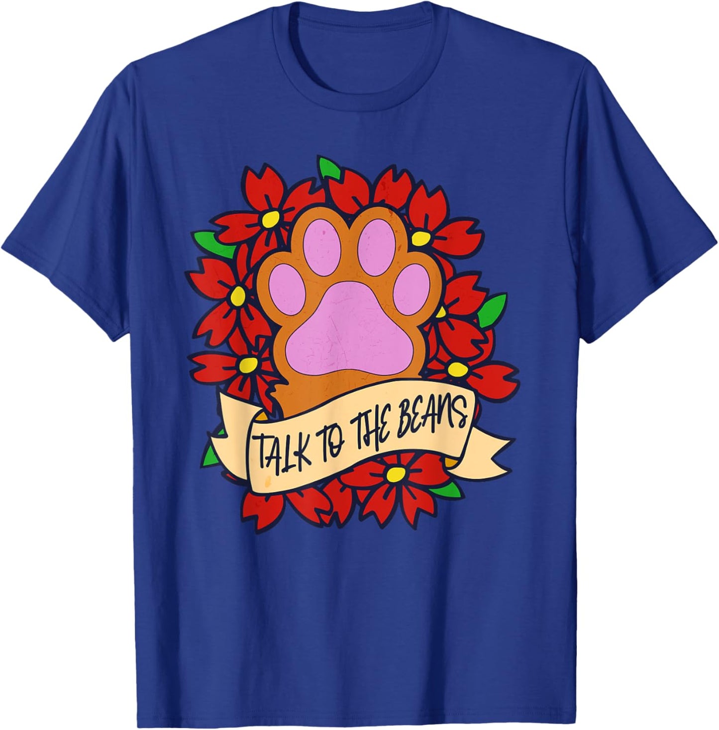 Talk to the Toe Beans Funny Cat Person Women Kids T-Shirt - T-Shirt | Royal