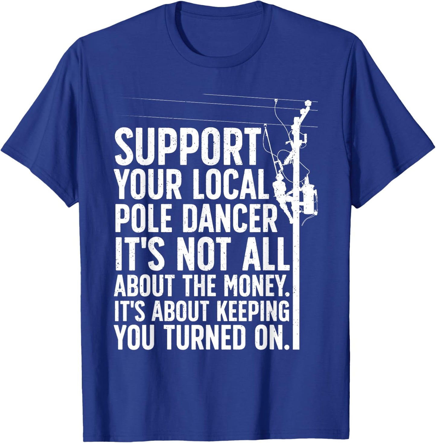 Best Lineman Design Women Kids Electrical Lineman T-Shirt - T-Shirt | Royal