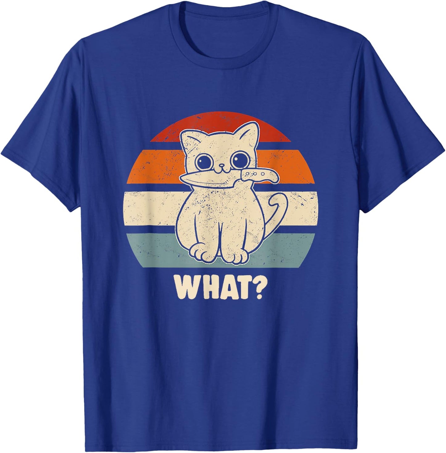 Retro What Cat Knife Meow Kitty Funny Cats Mom And Cat Dad Women T-Shirt - T-Shirt | Royal