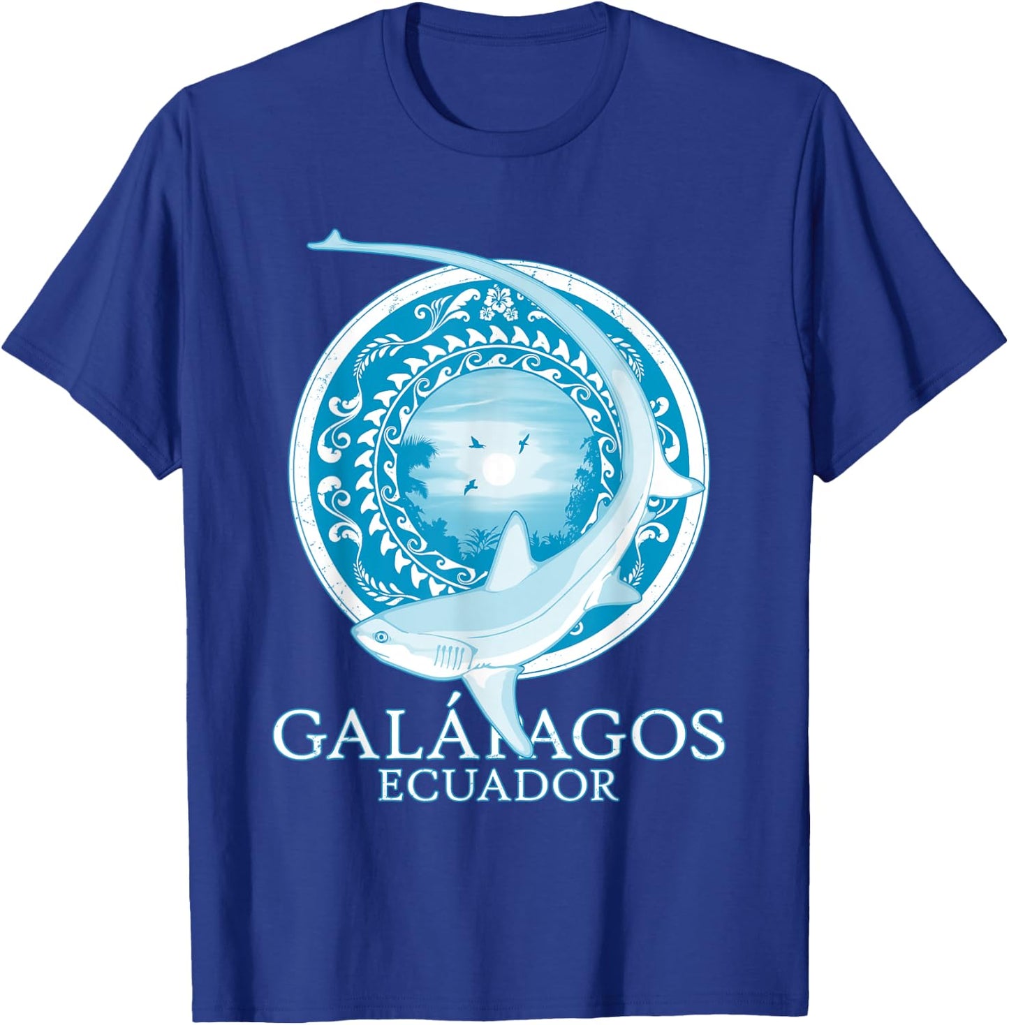 Galapagos Islands Ecuador Thresher Shark T-Shirt - T-Shirt | Royal