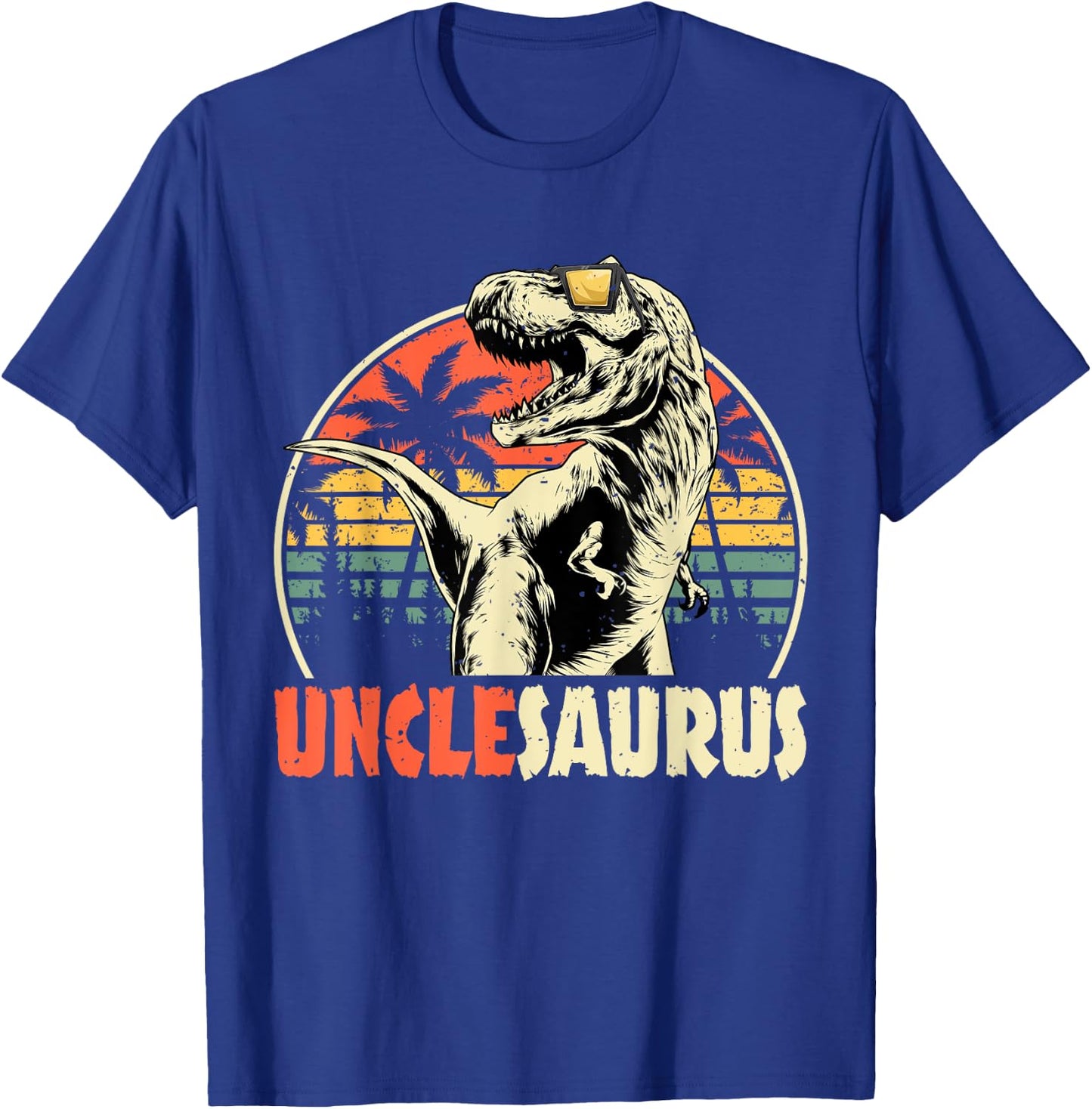 Unclesaurus T Rex Dinosaur Uncle Saurus Family Matching T-Shirt - T-Shirt | Royal