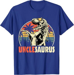 Unclesaurus T Rex Dinosaur Uncle Saurus Family Matching T-Shirt - T-Shirt | Royal