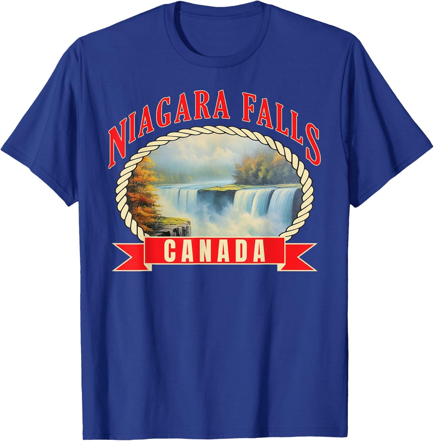 Niagara Falls Canada USA Nature river T-Shirt - T-Shirt | Royal