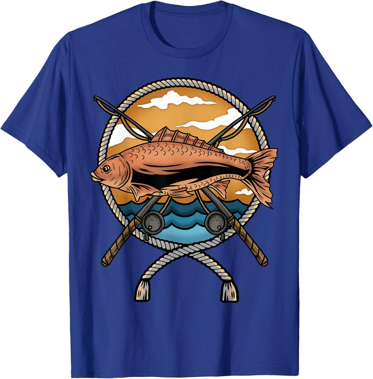 Carp Fish Fisherman Fishing T-Shirt - T-Shirt | Royal