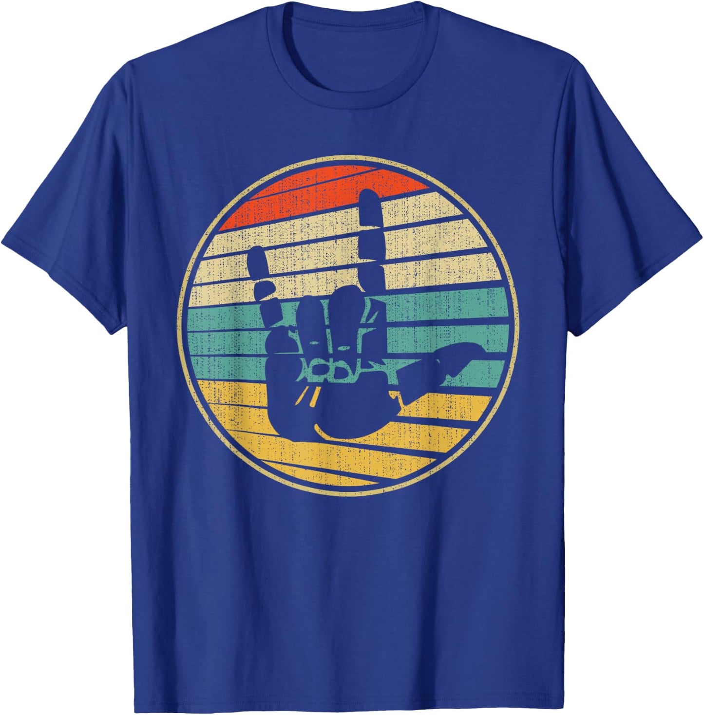 Vintage Retro 70s 80s Interpreter ASL I Love You Hand Sign T-Shirt - T-Shirt | Royal