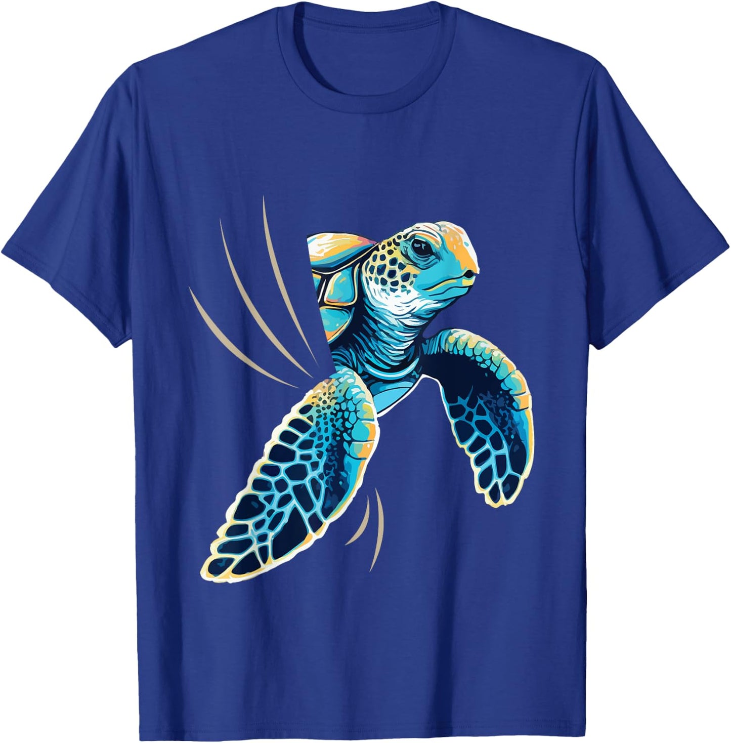 Sneaking Turtle - Zoologist Zookeeper Beach Ocean Sea Lover Men Women Kids T-Shirt - T-Shirt | Royal