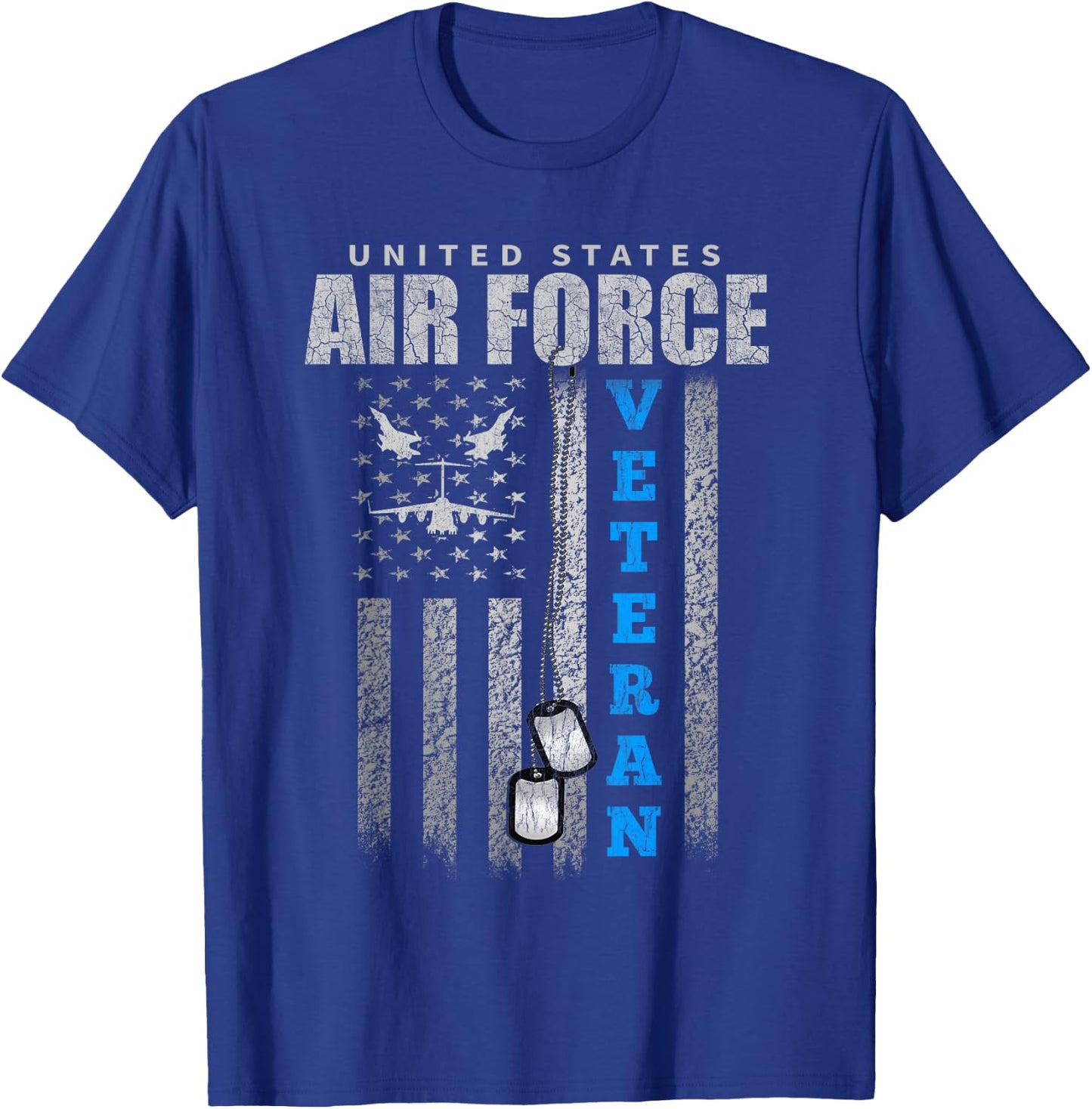 Veteran of The US Air Force USA Flag Veterans T-Shirt - T-Shirt | Royal