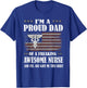 Proud Dad Of A Freaking Awesome Nurse Dad Father Nursing T-Shirt - T-Shirt | Royal