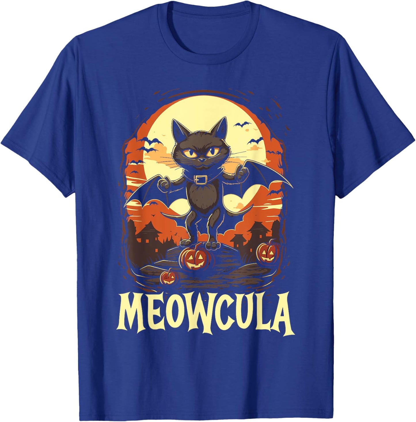 Dracula Halloween Scary Trick Or Treat Spooky Vampire T-Shirt - T-Shirt | Royal