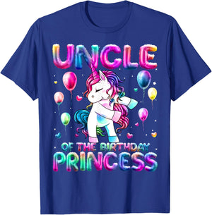 Uncle of the Birthday Princess Girl Flossing Unicorn Uncle T-Shirt - T-Shirt | Royal