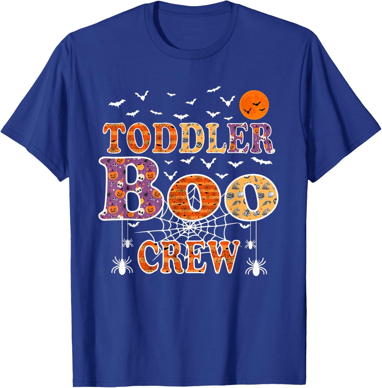 Toddler Boo Crew Funny Halloween Daycare Teacher Kids T-Shirt - T-Shirt | Royal