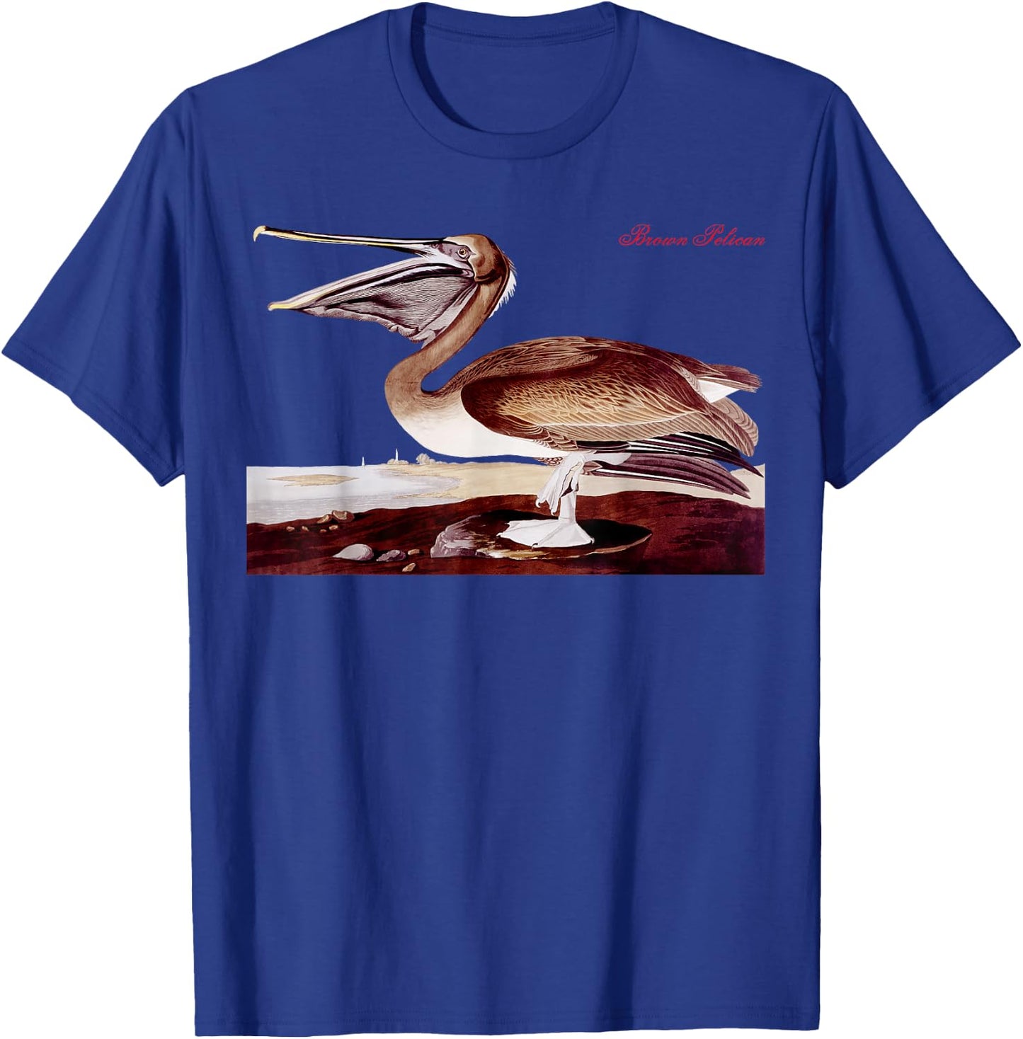 Audubon Brown Pelican North American Birds Education Nature T-Shirt - T-Shirt | Royal