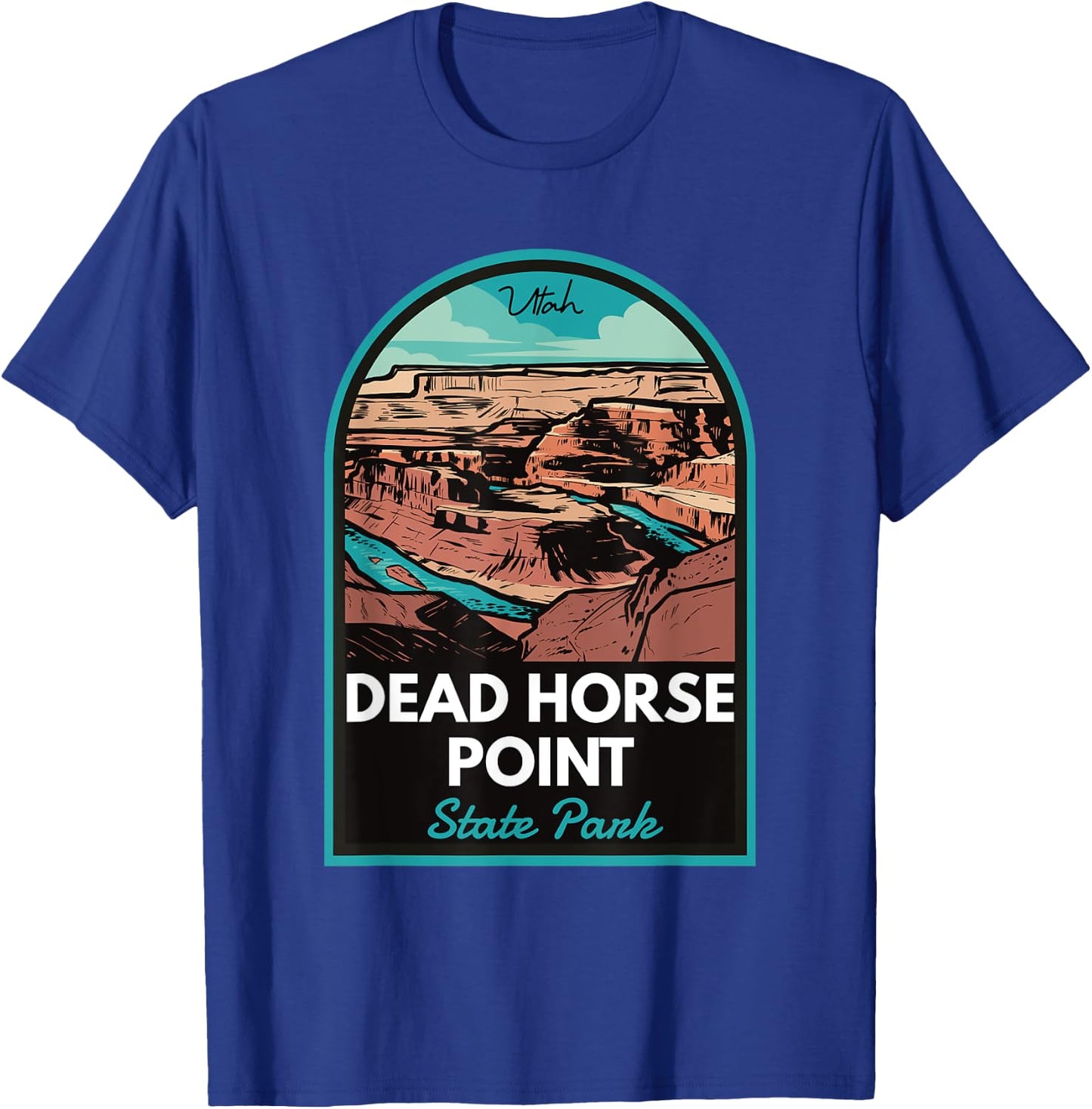 Dead Horse Point State Park Utah Badge T-Shirt - T-Shirt | Royal