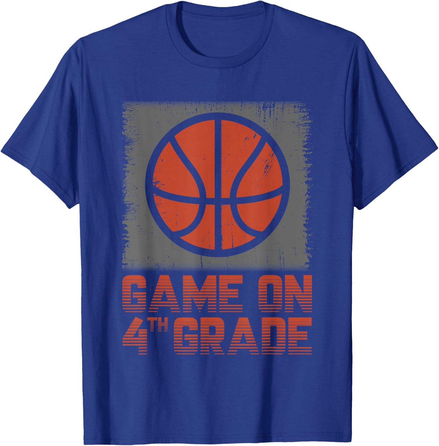 Game On 4th Grade Basketball Back To School Fourth Grade T-Shirt - T-Shirt | Royal